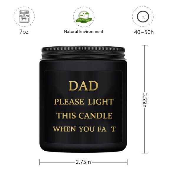 KYR Gifts for Dad Natural Soy Wax Lavender Scented Candle (7oz) - Picture 3 of 6